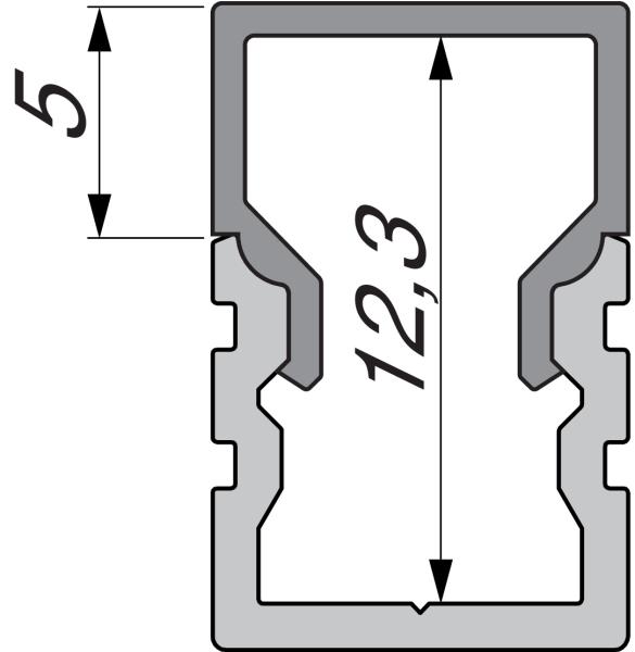 Profil Endkappe - Endkappe H-AU-02-05 Set 2 Stk, Schwarz