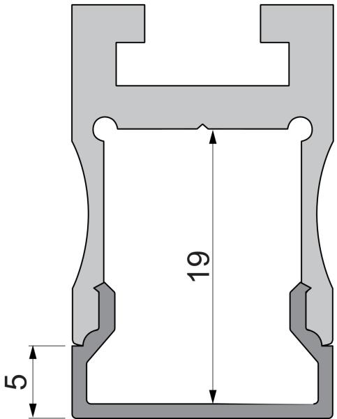 Profil Endkappe - Endkappe H-AU-03-12 Set 2 Stk, Grau