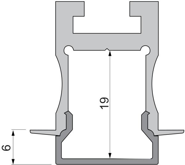 Profil Endkappe - Endkappe H-ET-04-12 Set 2 Stk, Grau