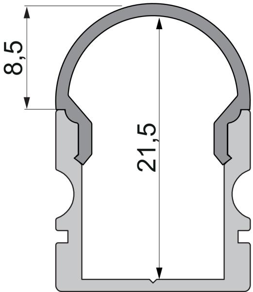 Profil Endkappe - Endkappe R-AU-02-10 Set 2 Stk, Schwarz