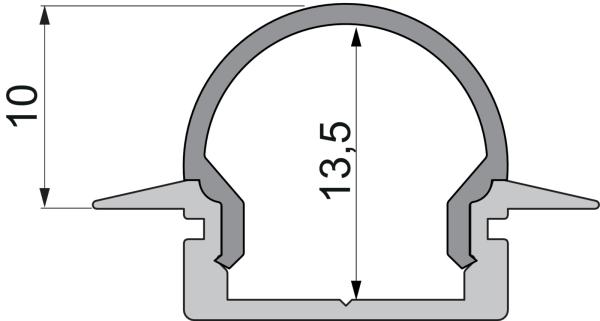 Profil Endkappe - Endkappe R-ET-01-10 Set 2 Stk, Grau