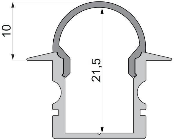 Profil Endkappe - Endkappe R-ET-02-10 Set 2 Stk, Schwarz
