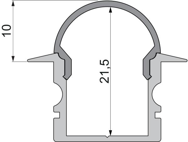 Profil Endkappe - Endkappe R-ET-02-12 Set 2 Stk, Schwarz