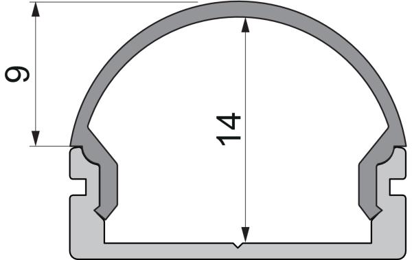 Profil Endkappe - Endkappe R-AU-01-15 Set 2 Stk, Schwarz