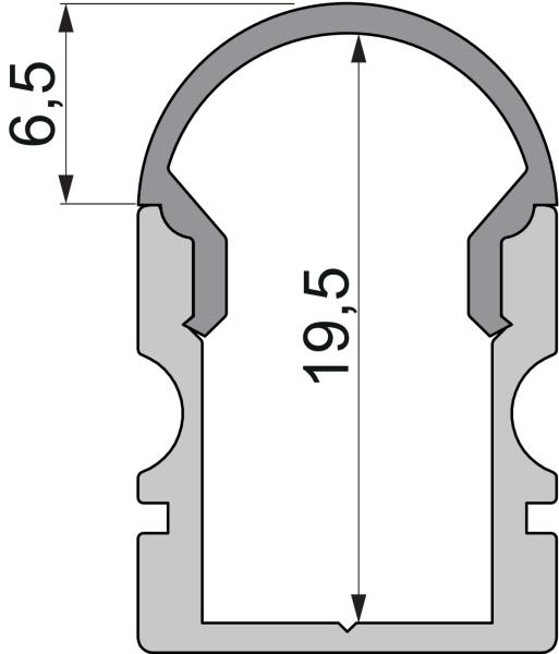 Profil Endkappe - Endkappe R-AU-02-08 Set 2 Stk, Grau