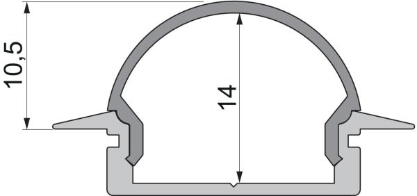 Profil Endkappe - Endkappe R-ET-01-15 Set 2 Stk, Weiß