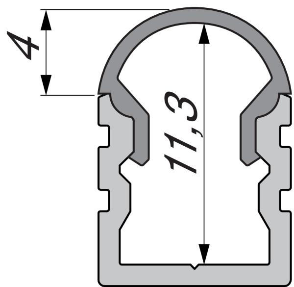 Profil Endkappe - Endkappe R-AU-02-05 Set 2 Stk, Grau