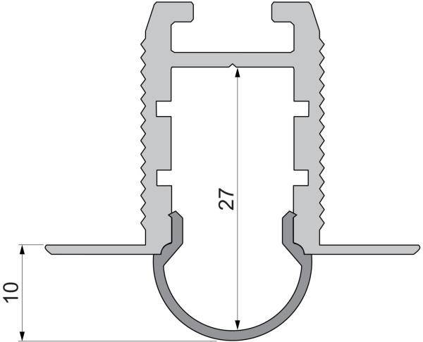 Profil Endkappe - Endkappe R-ET-03-10 Set 2 Stk, Weiß