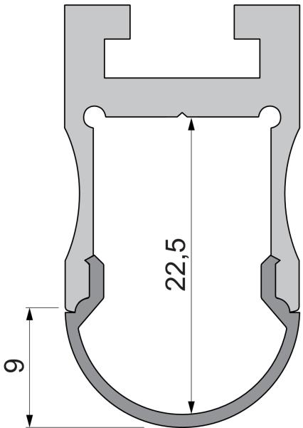 Profil Endkappe - Endkappe R-AU-03-12 Set 2 Stk, Grau