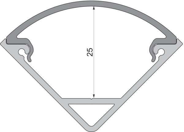 Profil Endkappe - Endkappe R-AV-05-15 Set 2 Stk, Silber