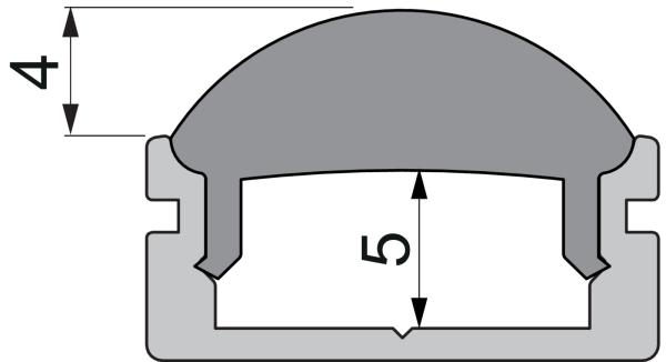Profil Endkappe - Endkappe L-AU-01-10 Set 2 Stk, Grau