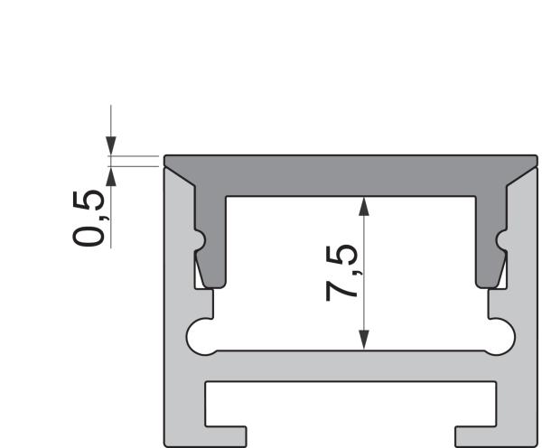 Profil Endkappe - Endkappe P-AU-10-12 Set 2 Stk, Silber