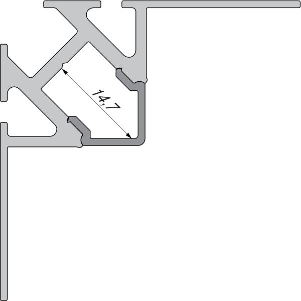 Profil Endkappe - Endkappe E-EV-01-08 Set 2 Stk, Grau