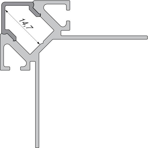 Profil Endkappe - Endkappe E-EV-02-08 Set 2 Stk, Grau
