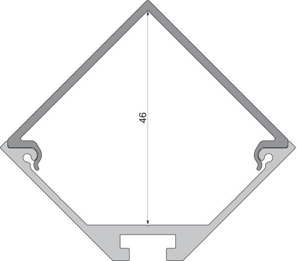 Profil Endkappe - Endkappe E-AV-05-25 Set 2 Stk, Silber