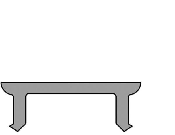 Profil Abdeckung - Abdeckung P-01-08, 2m, milchig