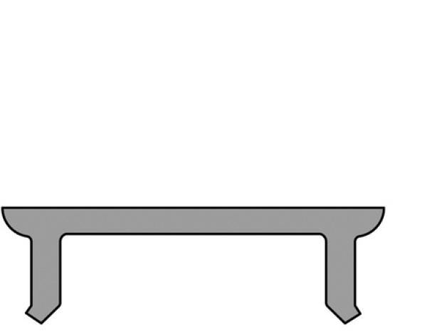 Profil Abdeckung - Abdeckung P-01-10, 4m, milchig