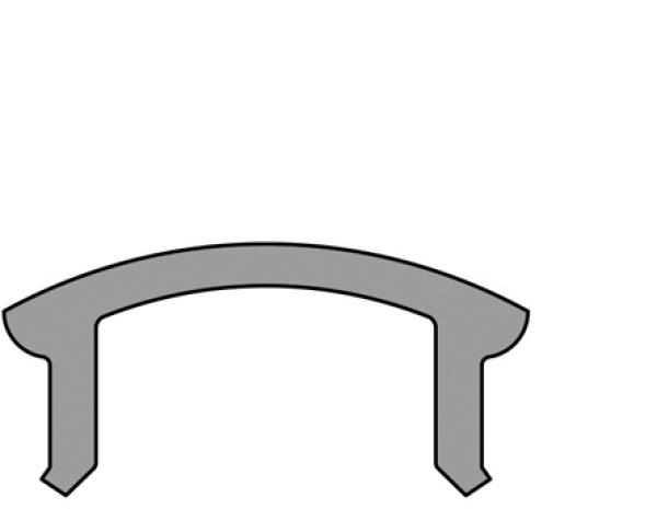 Profil Abdeckung - Abdeckung F-01-08, 2m, matt