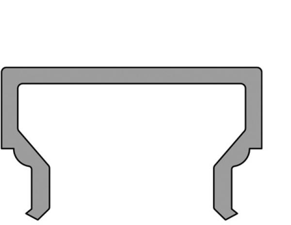 Profil Abdeckung - Abdeckung H-01-10, 1m, milchig
