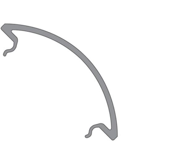 Profil Abdeckung - Abdeckung R-05-15, 2m, milchig