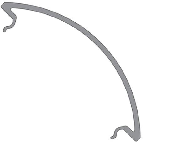 Profil Abdeckung - Abdeckung R-05-25, 2m, milchig