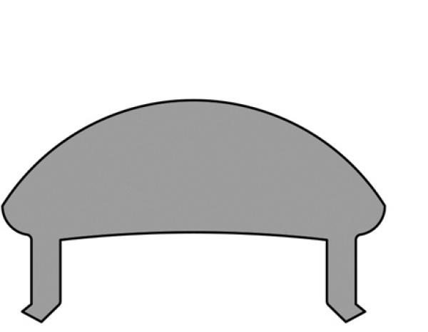 Profil Abdeckung - Abdeckung L-01-10, 1m, klar