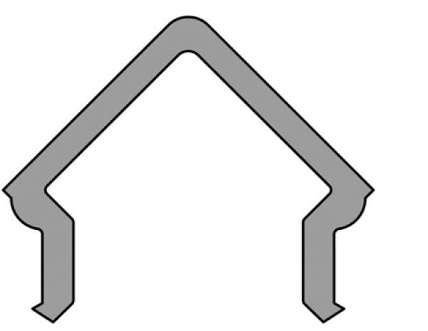 Profil Abdeckung - Abdeckung E-01-08, 3m, milchig