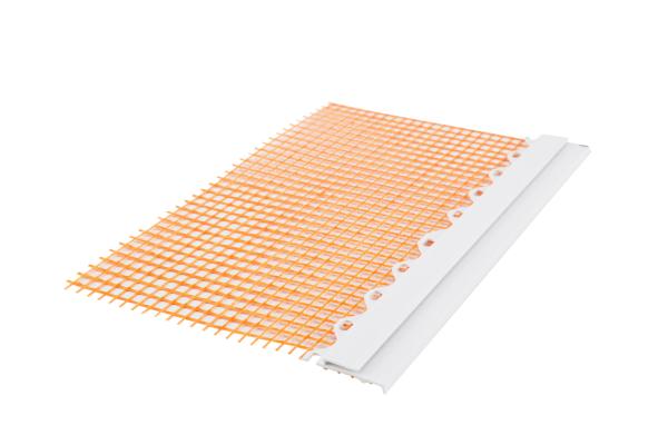 Profil Zubehör - Combo Anschlussprofil mit Gewebe für Spachtelarbeiten, 3mm, 2m, orange