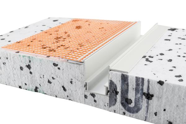 Profil Zubehör - Combo Anschlussprofil mit Gewebe für Spachtelarbeiten, 3mm, 2m, orange