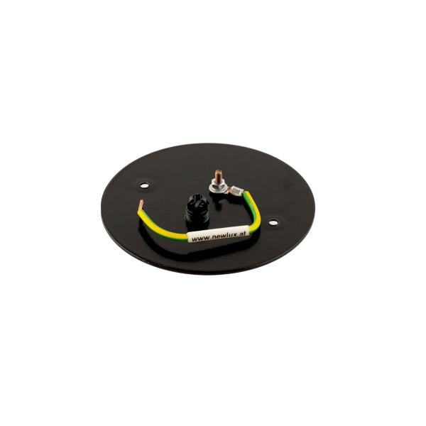 Profil Zubehör - Combo Klick / Flach / Flügel Abdeckplatte für UP Dosen 68 mm, Metall, schwarz Seilführung und Zugentlastung