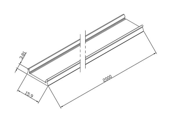 Led Profil Cover, frosted, 2m