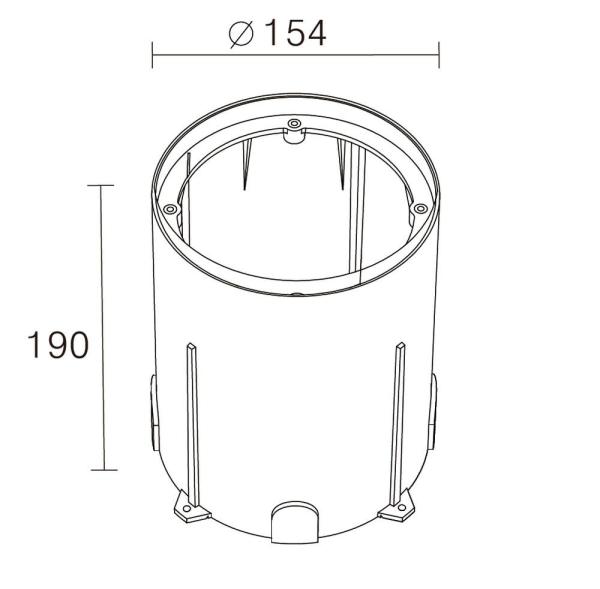 InGround mounting pot L