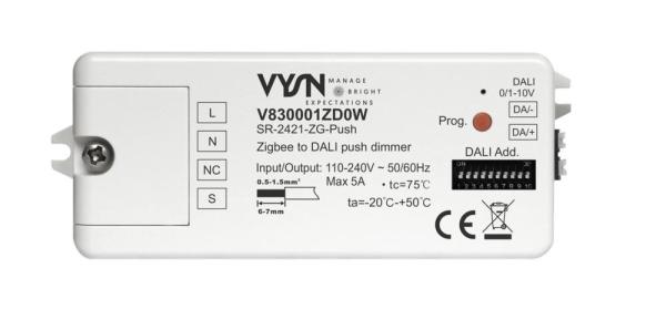 Zigbee to DALI push dimmer